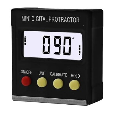 DollaTek Mini inclinómetro digital eletrónico preto medidor de nível de brinco transportador de ângulo magnético régua DollaTek Mini inclinómetro digital eletrónico preto medidor de nível de brinco transportador de ângulo magnético régua