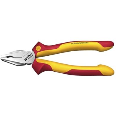 Wiha Alicate universais Professional electric com DynamicJoint® e OptiGrip com borda de corte extra longa de 200 mm, 8" (26711) Wiha Alicate universais Professional electric com DynamicJoint® e OptiGrip com borda de corte extra longa de 200 mm, 8" (26711)