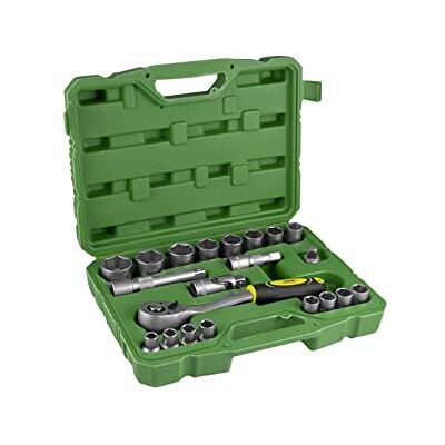 JBM Conjunto de 21 peças com copos hexagonais em estojo (1/2") JBM Conjunto de 21 peças com copos hexagonais em estojo (1/2")