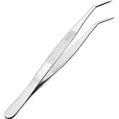 MMOBIEL Pinças de aço inoxidável de 20 cm/8 polegadas com ponta curva e dentada de 60 graus. Ferramenta profissional de pinça multiúsos para trabalhos industriais, laboratório, jardinagem, cozinha MMOBIEL Pinças de aço inoxidável de 20 cm/8 polegadas com ponta curva e dentada de 60 graus. Ferramenta profissional de pinça multiúsos para trabalhos industriais, laboratório, jardinagem, cozinha