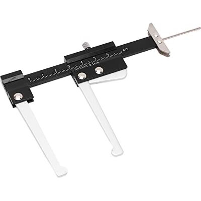 Leopacat Medidor de profundidade do disco de travão, teste de desgaste de pastilhas de travão, medidor de perfil, régua, escala métrica manual, ferramenta de medição de 60 mm, ferramenta de medição de PrecisióN de 0,1 mm, Disco de Freno Calibrador de Me Leopacat Medidor de profundidade do disco de travão, teste de desgaste de pastilhas de travão, medidor de perfil, régua, escala métrica manual, ferramenta de medição de 60 mm, ferramenta de medição de PrecisióN de 0,1 mm, Disco de Freno Calibrador de Me