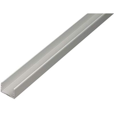 Alberts 0 Perfil em U, Modelo de autocompressão, Alumínio, anodizado prateado, 1000 x 15,9 x 15 mm Alberts 0 Perfil em U, Modelo de autocompressão, Alumínio, anodizado prateado, 1000 x 15,9 x 15 mm