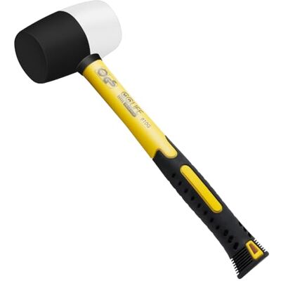 CCLIFE Martelo de borracha martelo de borracha de dupla face certificado pela TÜV e GS para pisos e azulejos de superfície lisa 32 oz 910 g preto e branco CCLIFE Martelo de borracha martelo de borracha de dupla face certificado pela TÜV e GS para pisos e azulejos de superfície lisa 32 oz 910 g preto e branco