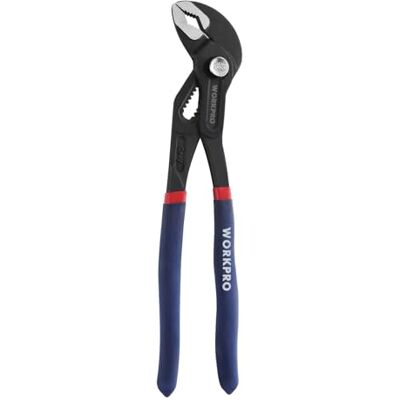 WORKPRO Alicate de bomba de água curvos 250 mm de papagaio Mandíbula ajustável com ranhura curva e cabo ergonómico para uma aderência confortável e segura WORKPRO Alicate de bomba de água curvos 250 mm de papagaio Mandíbula ajustável com ranhura curva e cabo ergonómico para uma aderência confortável e segura