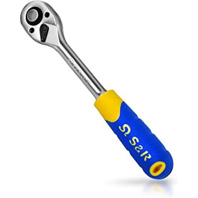 S&R Chave de catraca de 1/2 polegadas com 45 dentes e trinquete/aço cromo vanádio de qualidade profissional S&R Chave de catraca de 1/2 polegadas com 45 dentes e trinquete/aço cromo vanádio de qualidade profissional