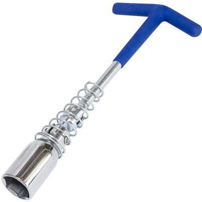 AERZETIX Chave de copo para vela de ignição 21 mm com alça em ''T'' Mola articulada cabeça giratória ferramenta de extração de vela de ignição em aço carbono AERZETIX Chave de copo para vela de ignição 21 mm com alça em ''T'' Mola articulada cabeça giratória ferramenta de extração de vela de ignição em aço carbono