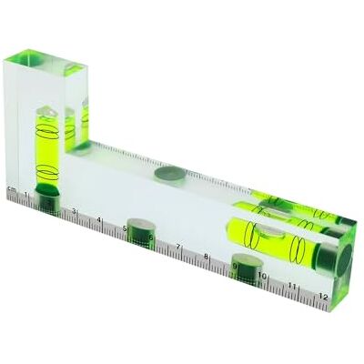 UMEI Nível de design bidirecional de bolha horizontal multifuncional em forma de L transparente com escala magnética (120 x 25 x 13 mm) UMEI Nível de design bidirecional de bolha horizontal multifuncional em forma de L transparente com escala magnética (120 x 25 x 13 mm)