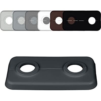 FUX 3 peças de rosetas duplas para tubos de aquecimento, cinzento, preto, castanho, tamanhos de 15 mm a 21,3 mm, embelezador, cobre tubos radiador, tampa, polipropileno cinzento (18 mm, RAL 7016) FUX 3 peças de rosetas duplas para tubos de aquecimento, cinzento, preto, castanho, tamanhos de 15 mm a 21,3 mm, embelezador, cobre tubos radiador, tampa, polipropileno cinzento (18 mm, RAL 7016)