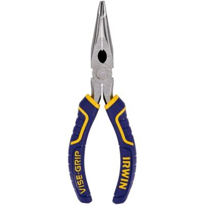 IRWIN Tools 2078226 Alicate de aderência de parafuso de banco, ponta comprida dobrada, 2078226, azul/amarelo IRWIN Tools 2078226 Alicate de aderência de parafuso de banco, ponta comprida dobrada, 2078226, azul/amarelo