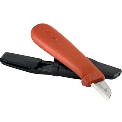 Hultafors Faca para eletricistas EFK I faca decapadora de precisão com lâmina de 1,5 mm de aço carbono japonês I 58-60 HRC I com suporte I Hultafors Faca para eletricistas EFK I faca decapadora de precisão com lâmina de 1,5 mm de aço carbono japonês I 58-60 HRC I com suporte I