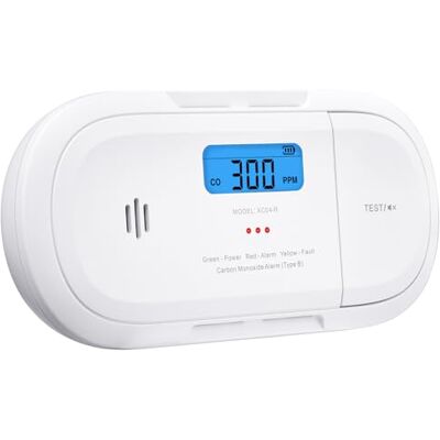 X-Sense Alarme detetora de monóxido de carbono com ecrã LCD digital, alarme detetora de CO operado por bateria de 10 anos com memória de valor pico, X-Sense Alarme detetora de monóxido de carbono com ecrã LCD digital, alarme detetora de CO operado por bateria de 10 anos com memória de valor pico,