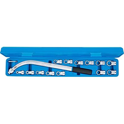 BGS Conjunto de chaves para roldana tensora 12 faces 12 19 mm / E-Torx E10 E18 15 peças BGS Conjunto de chaves para roldana tensora 12 faces 12 19 mm / E-Torx E10 E18 15 peças