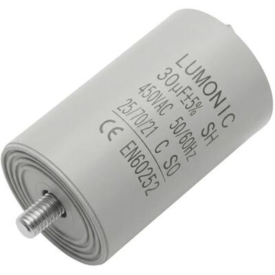 Lumonic Condensador de partida 30 µF 450 V com tomada I 45 x 75 mm I 30 uF I Condensador de motor com caixa de plástico I Capacitor de funcionamento I para bombas, corta-relvas, ferramentas Lumonic Condensador de partida 30 µF 450 V com tomada I 45 x 75 mm I 30 uF I Condensador de motor com caixa de plástico I Capacitor de funcionamento I para bombas, corta-relvas, ferramentas