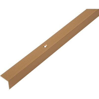 Alberts Perfil de proteção de degraus, alumínio, anodizado dourado, 1000 x 20 x 20 mm Alberts Perfil de proteção de degraus, alumínio, anodizado dourado, 1000 x 20 x 20 mm
