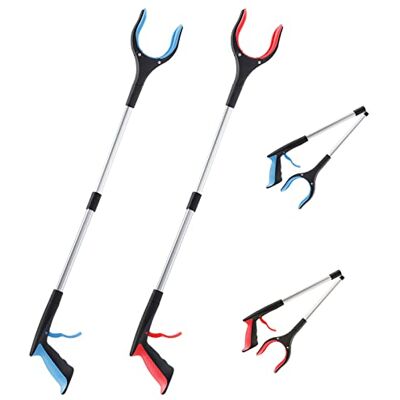 OITUGG Pinça de recolha de objetos de 2 peças pinça para apanhar lixo de 32 polegadas com pontas magnéticas cabeça giratória de 90° pinças compridas para apanhar objetos OITUGG Pinça de recolha de objetos de 2 peças pinça para apanhar lixo de 32 polegadas com pontas magnéticas cabeça giratória de 90° pinças compridas para apanhar objetos