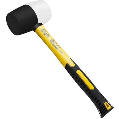 CCLIFE Martelo de borracha martelo de borracha de dupla face certificado pela TÜV e GS para pisos e azulejos de superfície lisa 24 oz 680 g preto e branco CCLIFE Martelo de borracha martelo de borracha de dupla face certificado pela TÜV e GS para pisos e azulejos de superfície lisa 24 oz 680 g preto e branco