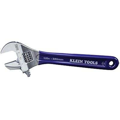 KLEIN TOOLS Chave de tubo reversível/chave ajustável com mandíbula 2 em 1 extra larga de 1-1/2 polegadas, 10 polegadas KLEIN TOOLS Chave de tubo reversível/chave ajustável com mandíbula 2 em 1 extra larga de 1-1/2 polegadas, 10 polegadas