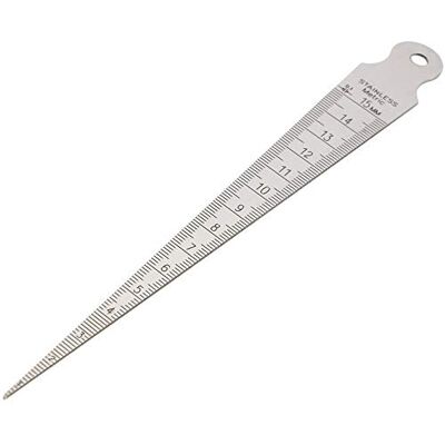 ANCLLO 0 15 mm Calibre cônico de aço inoxidável, calibre de espessura, calibre de soldagem, alicate de unha, ferramenta de inspeção de medição de ocos, retificação fina para medição cônica ANCLLO 0 15 mm Calibre cônico de aço inoxidável, calibre de espessura, calibre de soldagem, alicate de unha, ferramenta de inspeção de medição de ocos, retificação fina para medição cônica