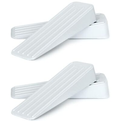 Mario10 Topes de porta de borracha para interiores e exteriores, batentes de porta de borracha antiderrapantes para piso, suportes de porta resistentes para se manter aberto, embalagem de 4 (branco) Mario10 Topes de porta de borracha para interiores e exteriores, batentes de porta de borracha antiderrapantes para piso, suportes de porta resistentes para se manter aberto, embalagem de 4 (branco)