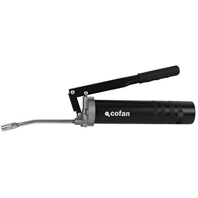 Cofan Bomba de graxa manual Para cartucho rosqueado de 400 GRS Equipado com de 4 garras Sistema adaptável LUBE-SHUTTLE Cofan Bomba de graxa manual Para cartucho rosqueado de 400 GRS Equipado com de 4 garras Sistema adaptável LUBE-SHUTTLE