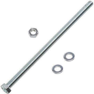 AERZETIX Conjunto de 10 parafusos M5 x 100 mm com cabeça hexagonal + 20 arruelas M5 x 10 mm + 10 porcas hexagonais M5 para bricolagem e fixação leve em aço AERZETIX Conjunto de 10 parafusos M5 x 100 mm com cabeça hexagonal + 20 arruelas M5 x 10 mm + 10 porcas hexagonais M5 para bricolagem e fixação leve em aço