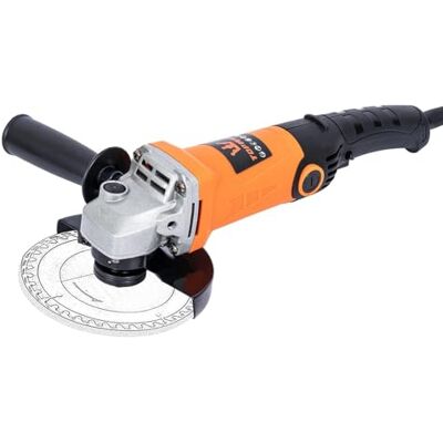 TOPWAY Moedor angular 115 mm 750 W moedor angular elétrico com cabo para alvenaria, azulejo, concreto, corte de aço e metal, polido TOPWAY Moedor angular 115 mm 750 W moedor angular elétrico com cabo para alvenaria, azulejo, concreto, corte de aço e metal, polido