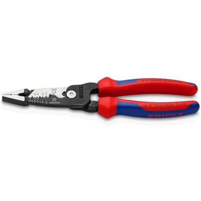 KNIPEX Alicate de eletricista multifuncional modelo métrico com punhos multicomponente 200 mm, KNIPEX Alicate de eletricista multifuncional modelo métrico com punhos multicomponente 200 mm,