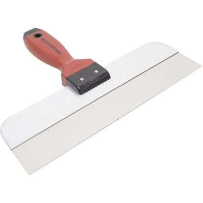 Marshalltown Espátula de superfície estreita de com cabo DuraSoft de aço inoxidável, ferramenta para estucadores e pintores, tamanho da espátula: 305 x 57 mm Marshalltown Espátula de superfície estreita de com cabo DuraSoft de aço inoxidável, ferramenta para estucadores e pintores, tamanho da espátula: 305 x 57 mm