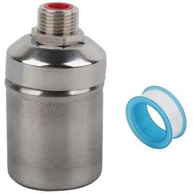 Garosa Válvula de esfera flutuante de 1/2 polegadas, aço inoxidável, controlo automático de nível de água para tanque e lavatório Garosa Válvula de esfera flutuante de 1/2 polegadas, aço inoxidável, controlo automático de nível de água para tanque e lavatório