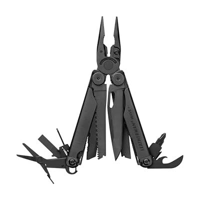 Leatherman Onda + multiferramentas, fabricado nos EUA, preto 18 em 1 ferramenta de aço inoxidável resistente com nava, alicates e corta-fios Leatherman Onda + multiferramentas, fabricado nos EUA, preto 18 em 1 ferramenta de aço inoxidável resistente com nava, alicates e corta-fios