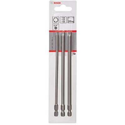 Bosch 2 607 001 764 Conjunto de 3 peças. de pontas de aparafusar extraduras T20; T25; T30; 152 mm (embalagem de 3) Bosch 2 607 001 764 Conjunto de 3 peças. de pontas de aparafusar extraduras T20; T25; T30; 152 mm (embalagem de 3)