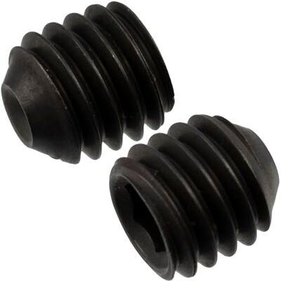 AERZETIX Conjunto de 10 parafusos de bloqueio sem cabeça M5 x 5 mm com extremidade côncava tigela 6 lados ocos de aço cor preta AERZETIX Conjunto de 10 parafusos de bloqueio sem cabeça M5 x 5 mm com extremidade côncava tigela 6 lados ocos de aço cor preta