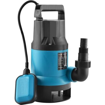 KATSU Tools KATSU Bomba submersível portátil de 400 W para água limpa e suja, para lagoas de jardim, piscinas e valas + interruptor flutuante KATSU Tools KATSU Bomba submersível portátil de 400 W para água limpa e suja, para lagoas de jardim, piscinas e valas + interruptor flutuante
