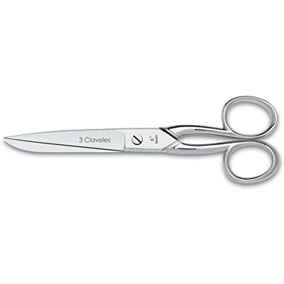 3 Claveles Tesouras para canudos multifunções, costura e trabalho, aço carbono (15 cm 6") 3 Claveles Tesouras para canudos multifunções, costura e trabalho, aço carbono (15 cm 6")