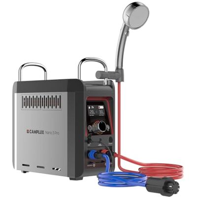 CAMPLUX Nano aquecedor de água a gás de 3 litros com bomba de água, butano (28-30 mbar) / propano (37 mbar), 12 V, para áreas fora da rede, CAMPLUX Nano aquecedor de água a gás de 3 litros com bomba de água, butano (28-30 mbar) / propano (37 mbar), 12 V, para áreas fora da rede,