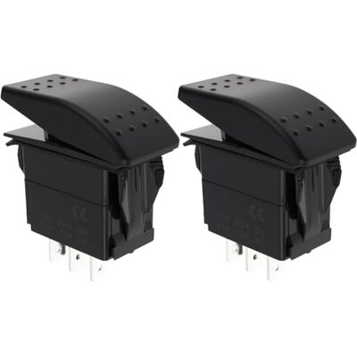 OTOTEC 2 Interruptores Basculantes de 3 pinos (ligado desligado e ativado) compatíveis com escadas de Bruno SRE-1550 SRE-2000 SRE-2010 OTOTEC 2 Interruptores Basculantes de 3 pinos (ligado desligado e ativado) compatíveis com escadas de Bruno SRE-1550 SRE-2000 SRE-2010