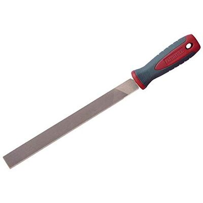 Faithfull FAIFIHB12 lima (tamanho: 300 mm) Lima plana de picado doble basto con canto de seguridad, mango de agarre suave y orificio para colgar Faithfull FAIFIHB12 lima (tamanho: 300 mm) Lima plana de picado doble basto con canto de seguridad, mango de agarre suave y orificio para colgar