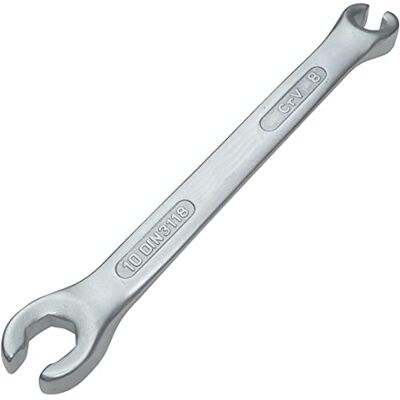AERZETIX Chave plana aberta para tubo de travão 8 x 10 mm, chave de tubo para mangueiras de travão em aço CR-V DIN 3118 cor prata AERZETIX Chave plana aberta para tubo de travão 8 x 10 mm, chave de tubo para mangueiras de travão em aço CR-V DIN 3118 cor prata