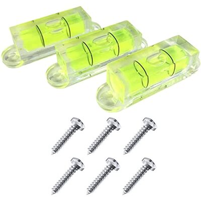 Taskar Mini nível de bolha de rosca x 3 quadrados 28 mm Taskar Mini nível de bolha de rosca x 3 quadrados 28 mm