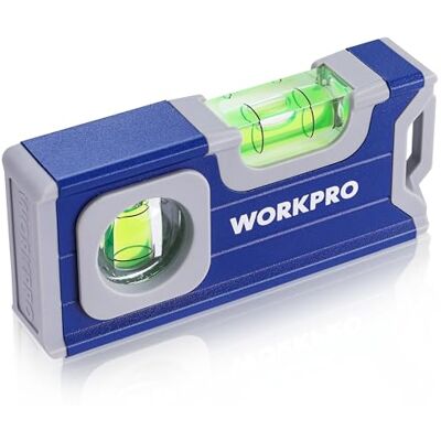 WORKPRO Nível de bolha magnética de bolso de 115 mm, medição horizontal e vertical 2 em 1 WORKPRO Nível de bolha magnética de bolso de 115 mm, medição horizontal e vertical 2 em 1