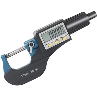 Beslands Micrômetro digital 0-25mm Precisão 0,001mm Eletrônica Micro Calibre Digital polegada/métrica Ferramentas de medição do diâmetro exterior Beslands Micrômetro digital 0-25mm Precisão 0,001mm Eletrônica Micro Calibre Digital polegada/métrica Ferramentas de medição do diâmetro exterior