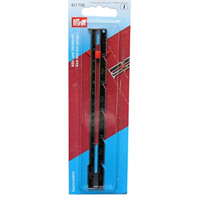 Prym Calibre de costura e tecido, metal, multicolorido, 12,5 cm de comprimento Prym Calibre de costura e tecido, metal, multicolorido, 12,5 cm de comprimento