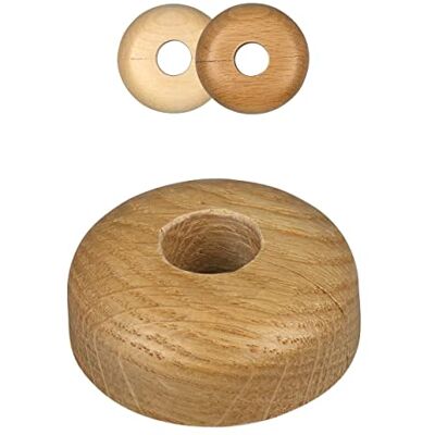 FUX 2 peças de rosetas individuais para tubos de aquecimento, diferentes madeiras e tamanhos, embelezador, cobre tubos radiadores, tampa (19 mm, carvalho) FUX 2 peças de rosetas individuais para tubos de aquecimento, diferentes madeiras e tamanhos, embelezador, cobre tubos radiadores, tampa (19 mm, carvalho)