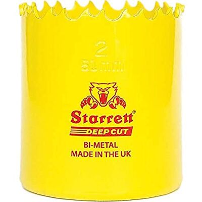 Starrett DCH068 coroa perfuradora, amarelo, 68 mm Starrett DCH068 coroa perfuradora, amarelo, 68 mm