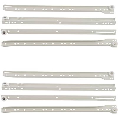 AERZETIX -2 Jogos de guias/deslizantes com rolos 40 cm para 2 gavetas carga máxima 25 kg trilho de guia em aço armário armário armário confortável móvel montagem AERZETIX -2 Jogos de guias/deslizantes com rolos 40 cm para 2 gavetas carga máxima 25 kg trilho de guia em aço armário armário armário confortável móvel montagem