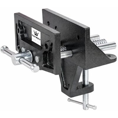 TOPWAY Parafuso de banco para madeira resistente 150 mm, braçadeira de parafuso de banco para mesa de carpintaria, ferramentas de ferragens para banco de trabalho para carpinteiros TOPWAY Parafuso de banco para madeira resistente 150 mm, braçadeira de parafuso de banco para mesa de carpintaria, ferramentas de ferragens para banco de trabalho para carpinteiros