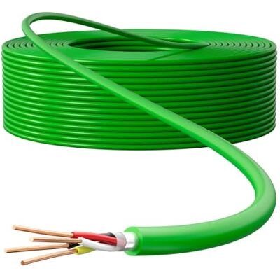 Lumonic Cabo bus 2 x 2 x 0,8 mm 25 m CCA, blindado verde com marcas métricas casa inteligente, redes, controlo, automação de edifícios Lumonic Cabo bus 2 x 2 x 0,8 mm 25 m CCA, blindado verde com marcas métricas casa inteligente, redes, controlo, automação de edifícios