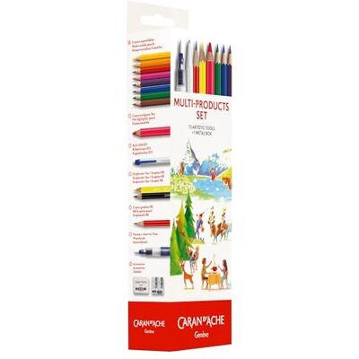 Caran d'Ache Caran d`Ache Swisscolor 3000.416 Conjunto de acessórios (16 peças, em caixa de metal) Caran d'Ache Caran d`Ache Swisscolor 3000.416 Conjunto de acessórios (16 peças, em caixa de metal)
