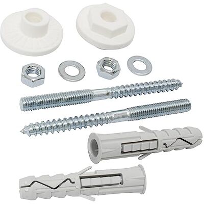 AERZETIX C67232 Kit de fixação (10 peças) para lavatório suspenso parafuso/parafuso Ø 8 x 100 mm de rosca dupla bucha Ø 12 x 60 mm em poliamida pia sanitária betão tijolo AERZETIX C67232 Kit de fixação (10 peças) para lavatório suspenso parafuso/parafuso Ø 8 x 100 mm de rosca dupla bucha Ø 12 x 60 mm em poliamida pia sanitária betão tijolo