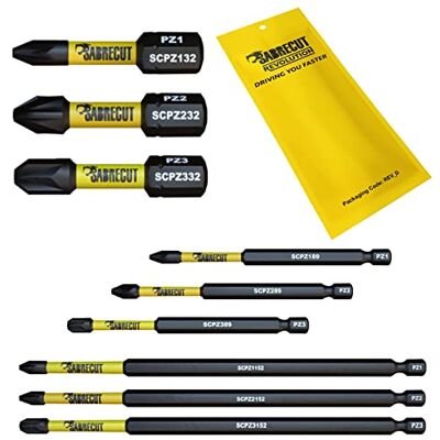 SabreCut 9 peças 32 mm 89 mm 152 mm PZ1 PZ2 PZ3 pontas impacto SabreCut 9 peças 32 mm 89 mm 152 mm PZ1 PZ2 PZ3 pontas impacto